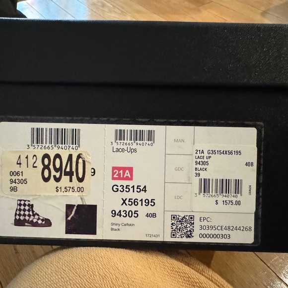 Chanel classic black patten lace up combat boot. - Picture 8 of 10